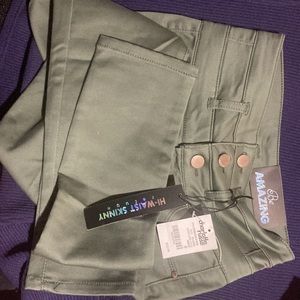 Refuge/high-waist skinny/size 0/grey-ish metallic-like shimmery shine -sublime